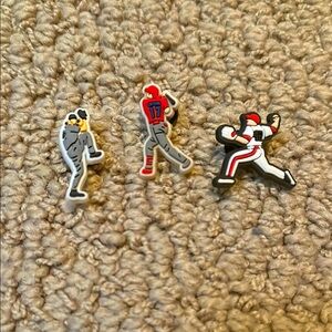 Baseball Player croc charm Set